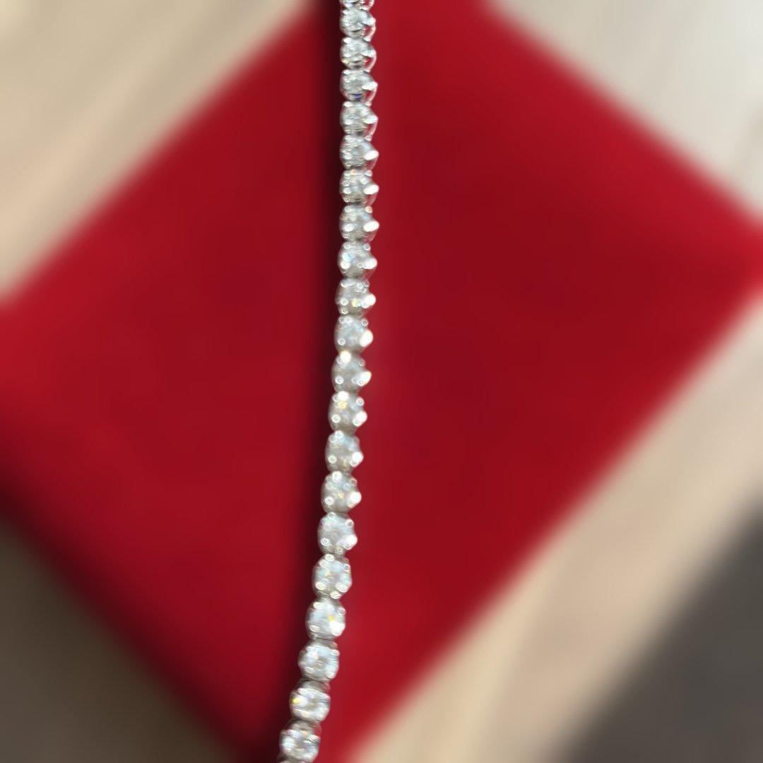 【新品】PT850希少・逸品・最高品質 5.00ct ダイヤモンドブレスレット