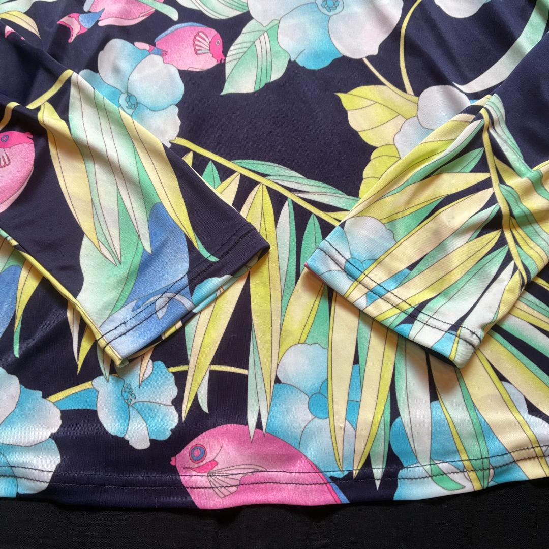 ☆LEONARD☆レオナールスポーツ 花柄 魚柄 長袖カットソー サイズ40