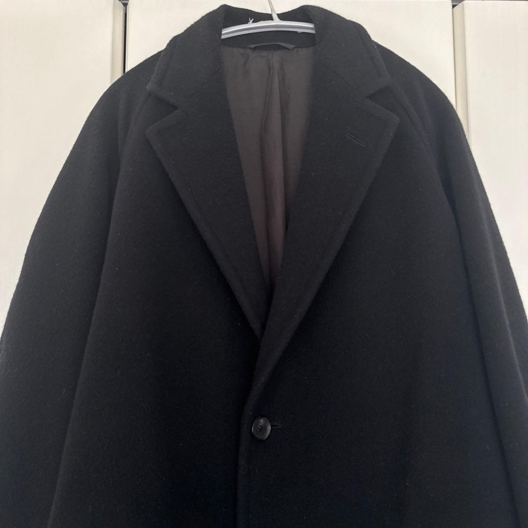 オーラリー カシミヤ ウール チェスターコート ブラック 19aw サイズ1