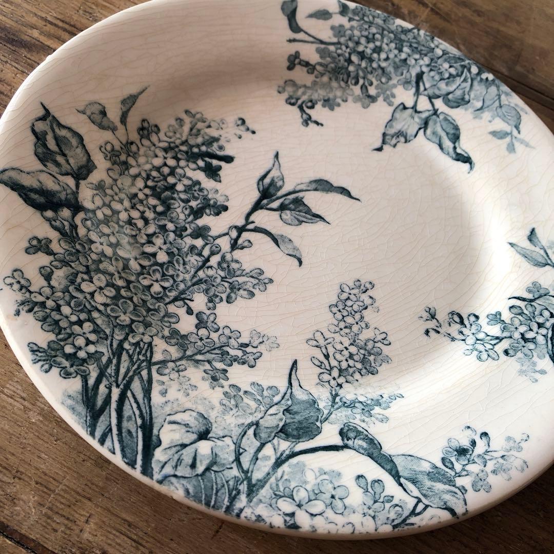 フランス/GIENジアンLILASリラの花のデザート皿 - メルカリ