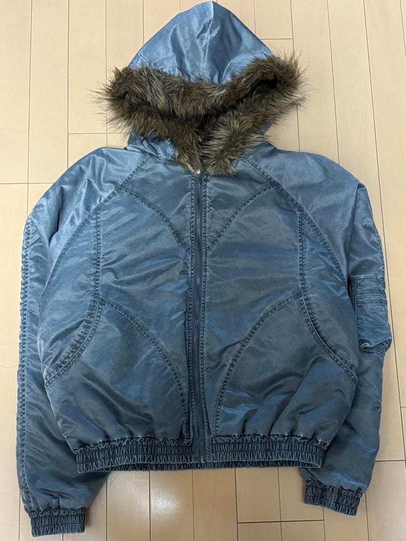 vintage make short fur jacket -ファージャケットL