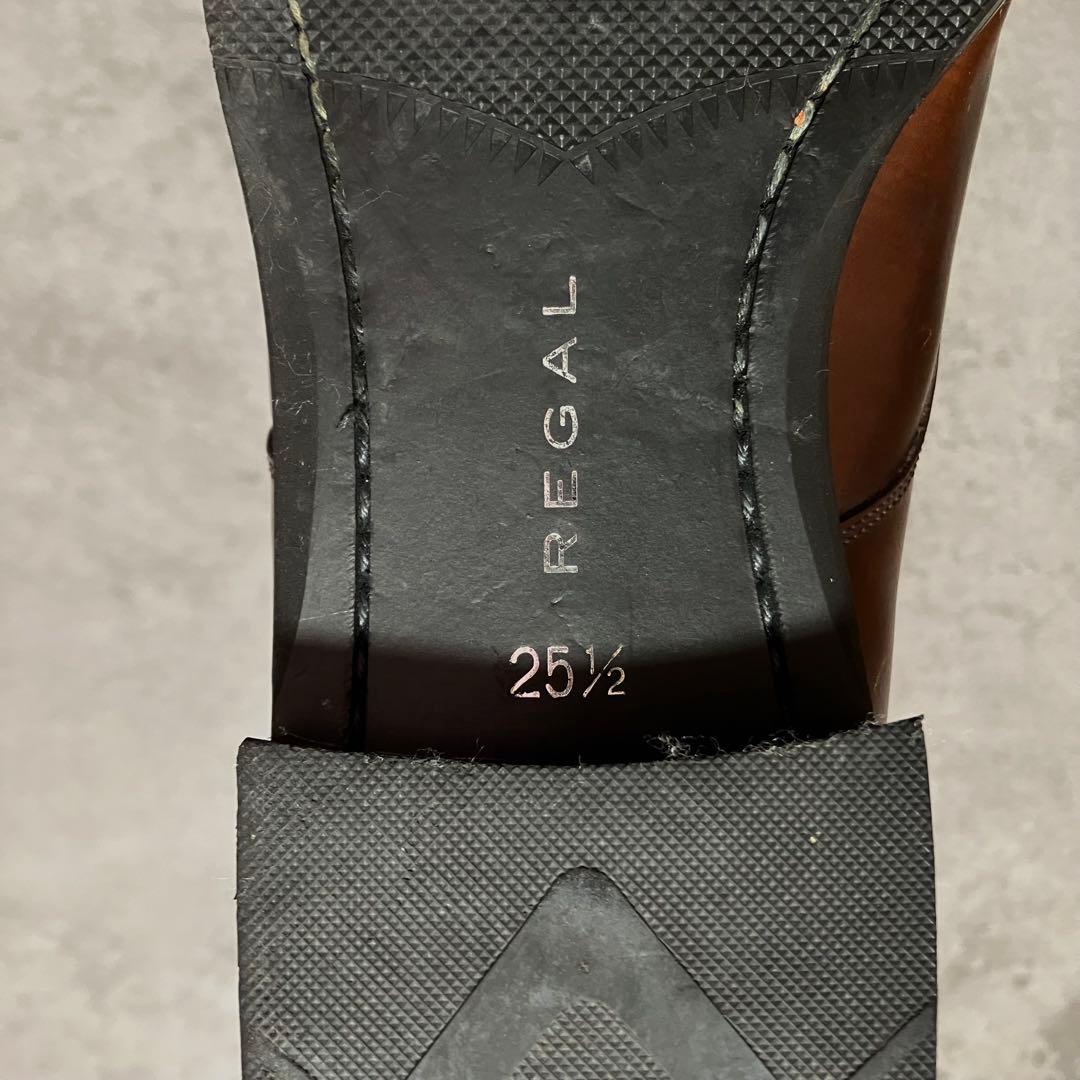 極美品 リーガル ビジネスシューズ プレーントゥ 30MR ブラウン 2248