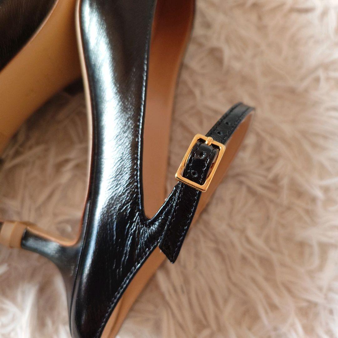 新品 ファビオルスコーニ レザー ストラップミュール ポインテッドトゥ