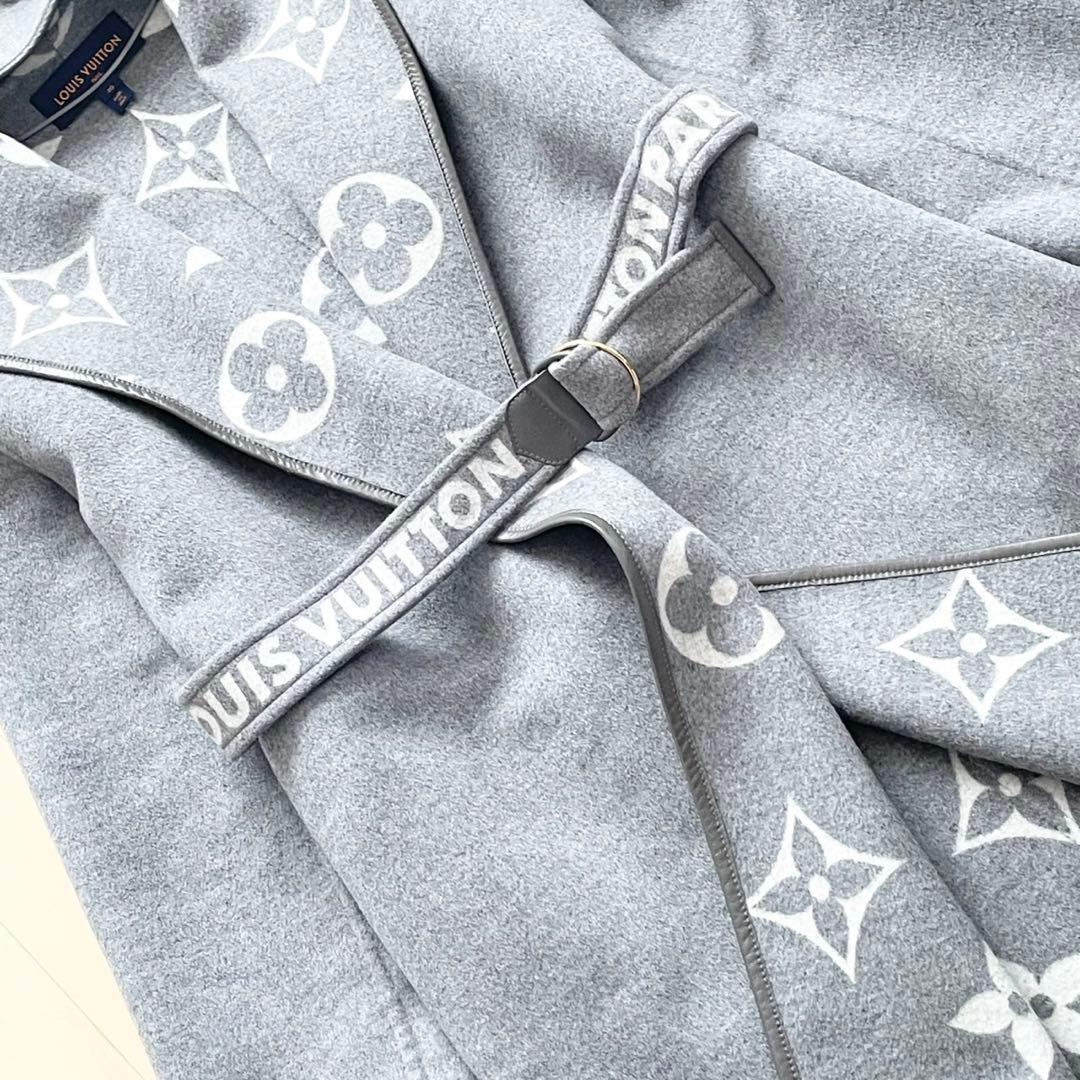 ルイヴィトン【希少 極美品】ダブルフェイス フーデッドラップコート