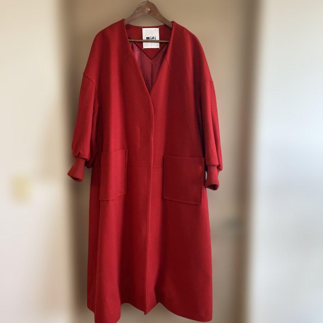 mici 赤のロングコート ROSE BUD - メルカリ