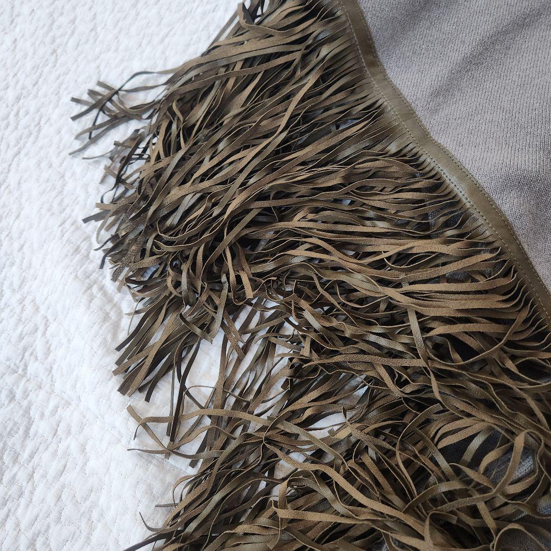 新品未使用タグ付き★ミクシック　カシミヤ　フリンジストール　岩渕紘子　訳アリ品