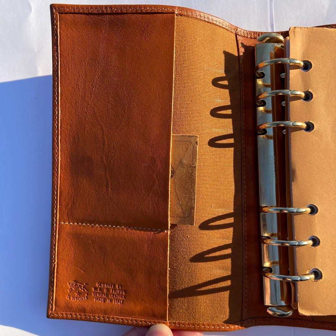 イルビゾンテ IL BISONTE 手帳 ヌメ キャメル バイブル - メルカリ