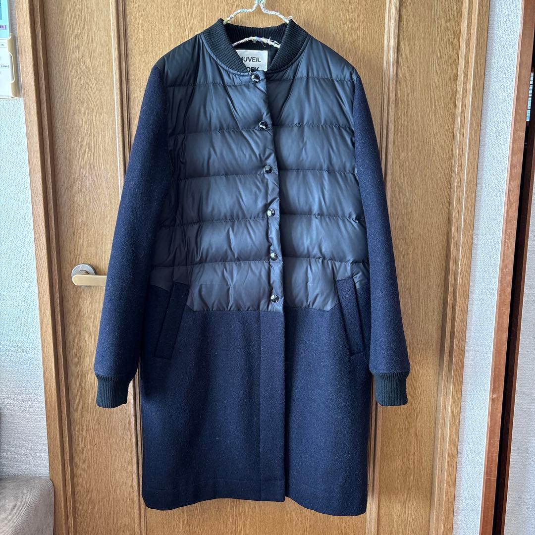 【専用】MUVEIL WORK メルトンダウン　ネイビー コート38 MUVEIL WORK(ミュベールワーク) キルティングダウンコート【MW73FC005