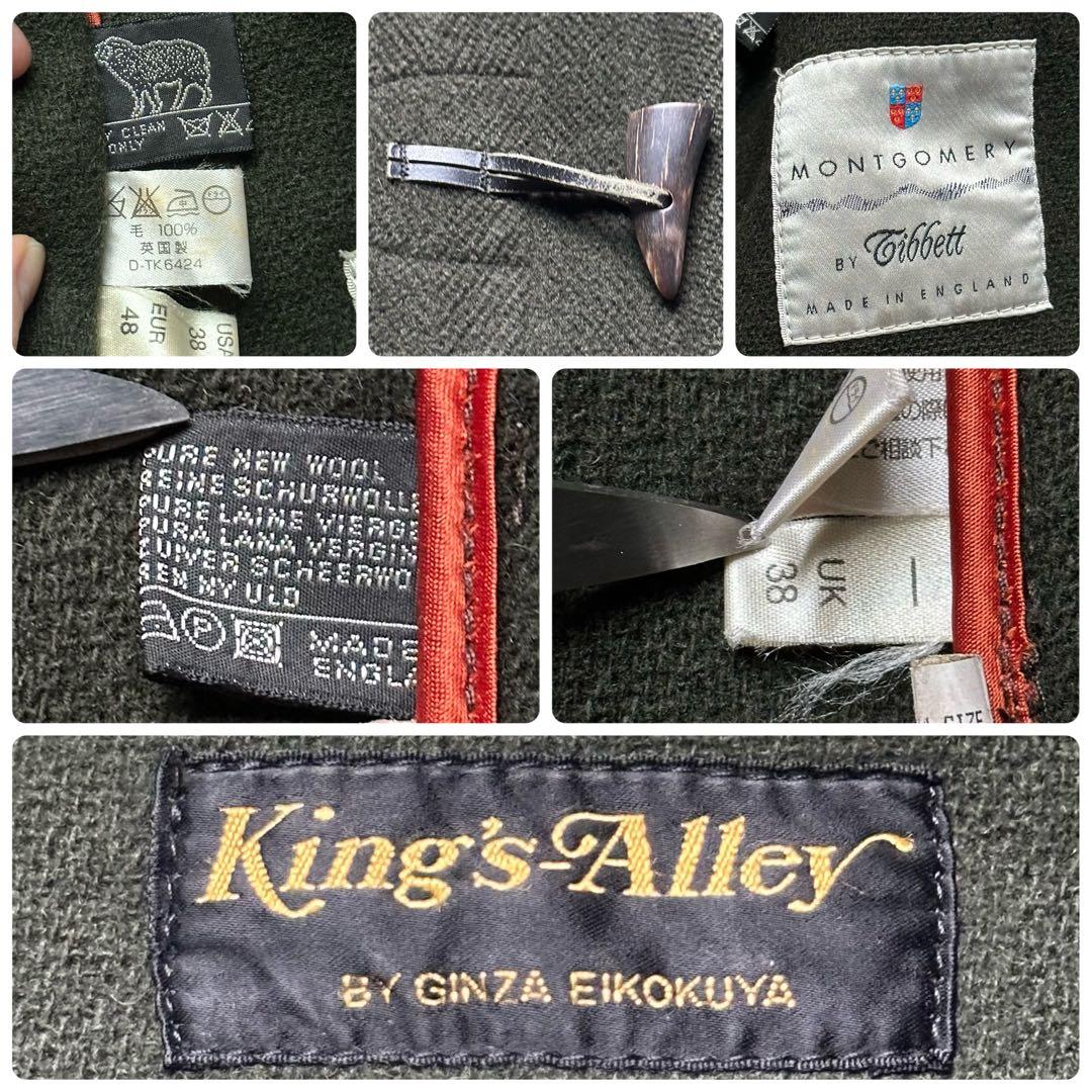 美品 モンゴメリー ムーアブルック ダッフルコート ヘリンボーン 緑