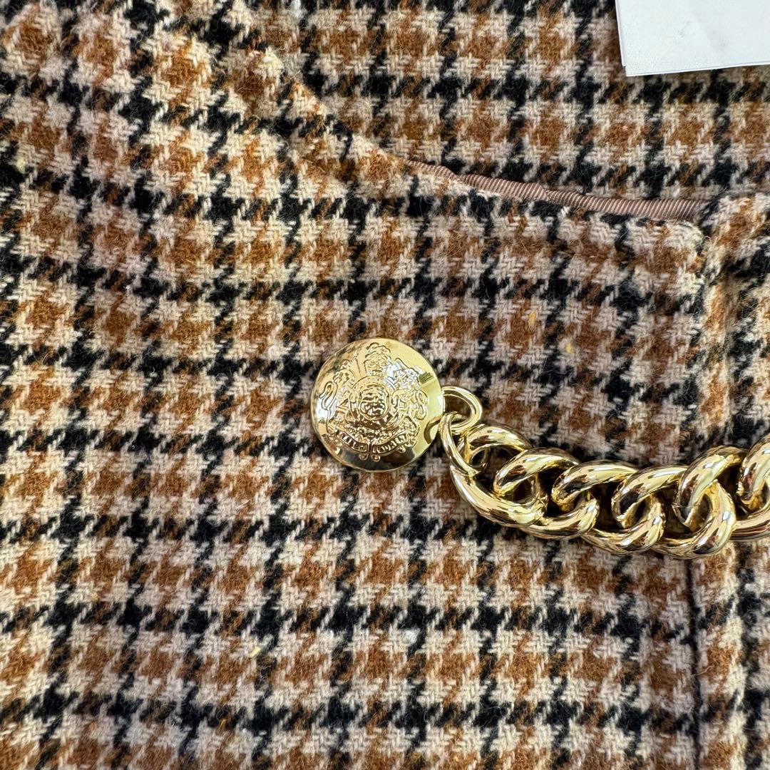 ローレンラルフローレン ケープコート ポンチョ 千鳥柄 グレンチェック