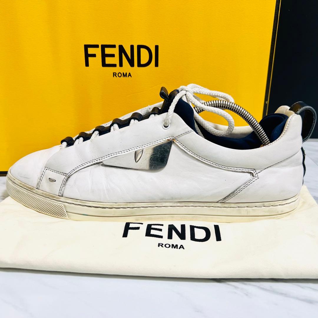 FENDI モンスター ネオプレーン メンズ ローカットスニーカー 26.0相当 FENDI（フェンディ） スニーカー メンズ レザー ロートップ フロー
