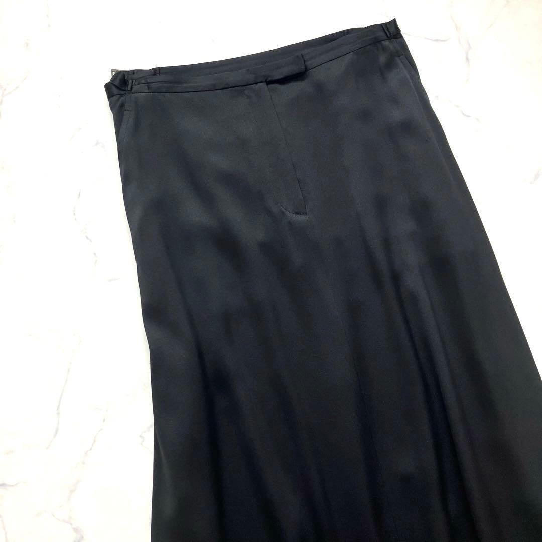 上品艶✨ラルフローレン シルク100％ サテン ロングスカート 美