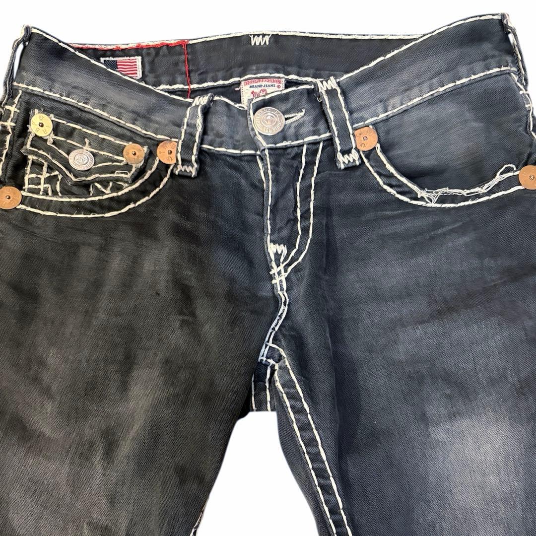 h*a様 ビンテージTrue Religionブラックデニムトュルーレリジョシュ