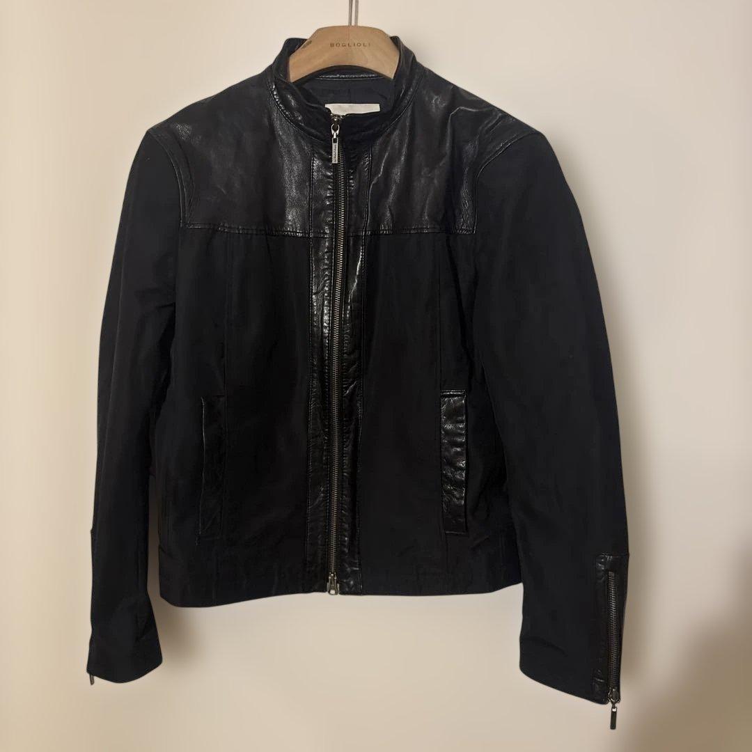 00s Archive gimmick リアルレザー ナイロン 切替 ジャケット - メルカリ