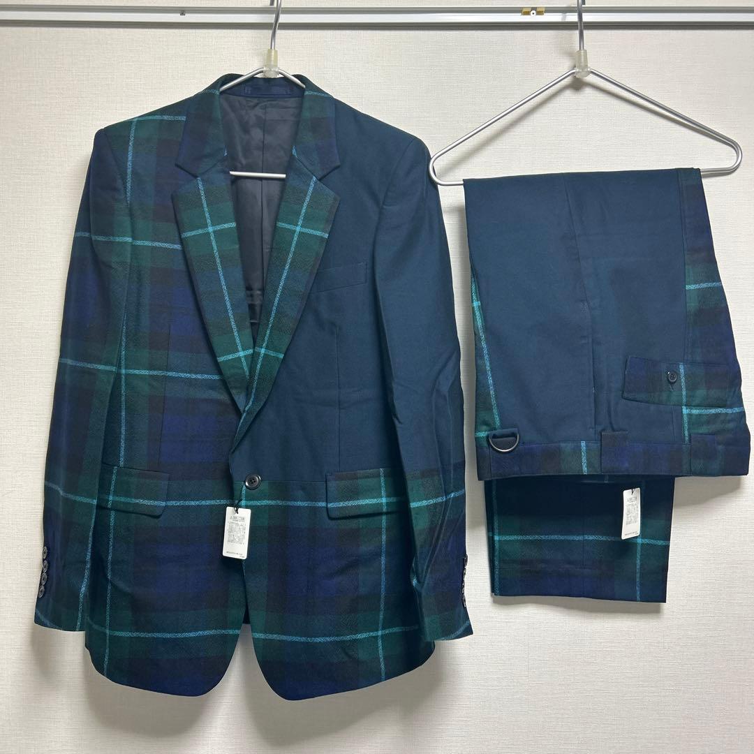 【限定】ポールスミス　セットアップ ポールスミス スーツ 上下セットアップ Lサイズ ストライプ 4ボタン