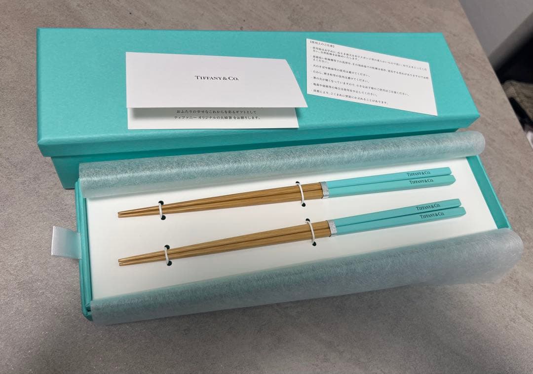 Tiffany & Co. 夫婦箸 新品未使用 非売品】ティファニー 夫婦箸 - メルカリ