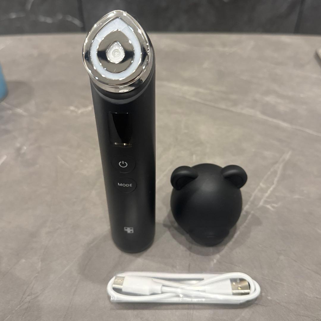 medicube 美顔器　黒➕熊さんキャップ メディキューブ ブースタープロ専用くま ヘッドキャップ キャップ