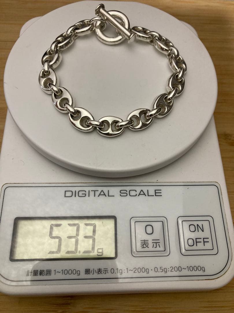 Mexico製 silver 925 豚鼻 アンカー チェーン ブレスレット - メルカリ