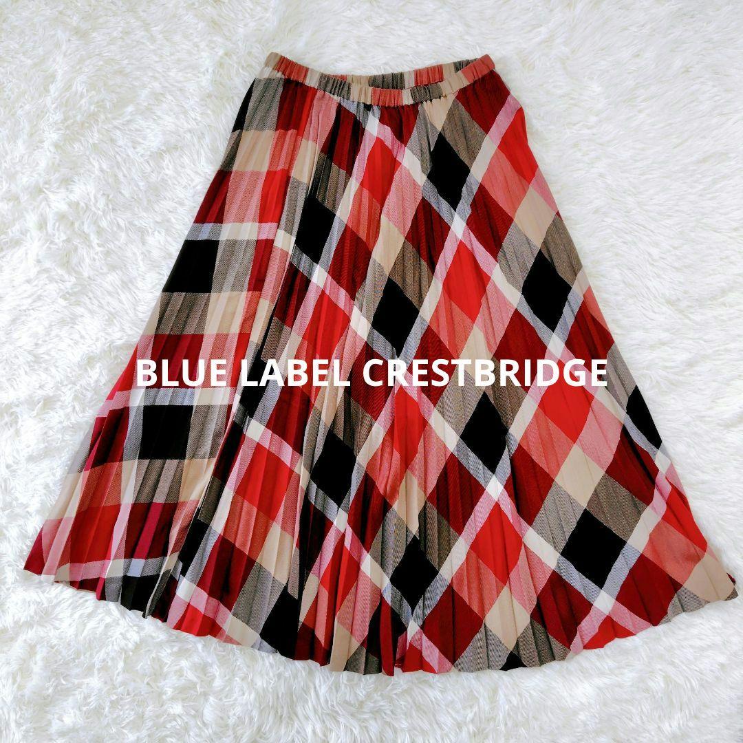 BLUE LABEL CRESTBRIDGE チェック柄 プリーツスカート 38 - メルカリ