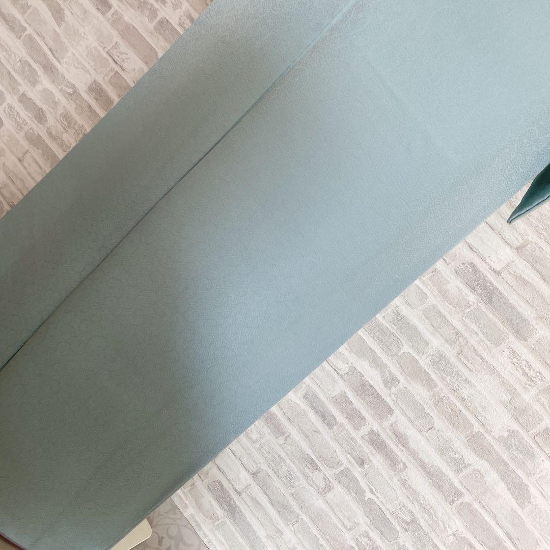 色無地 フルセット 唐草地紋 水色 シンプル 礼装 カジュアル 着物 I9