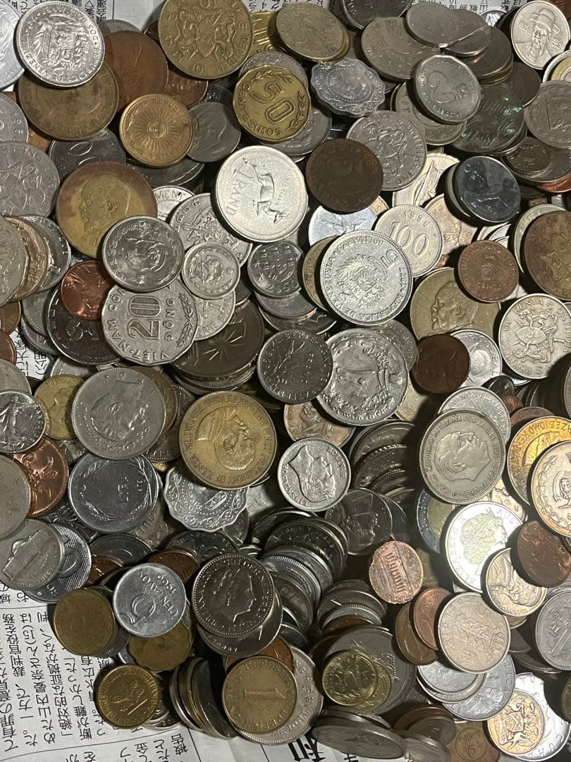 5.3kg 外国 まとめて 硬貨 古銭 貨幣 素材用
