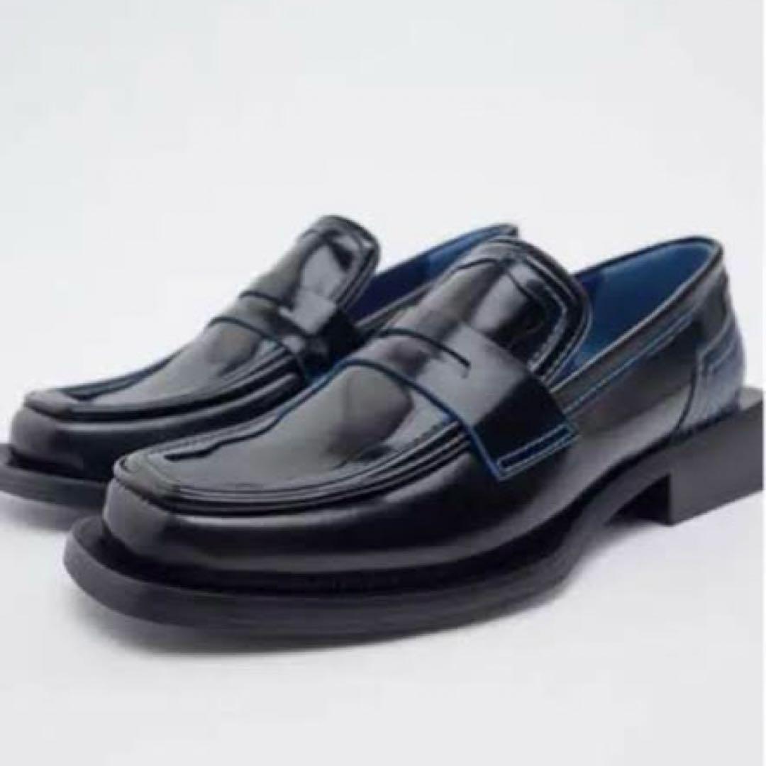 ADERERROR × ZARA レザーローファー　　　 momentum ADERERROR × ZARA レザーローファー momentum様専用 - メルカリ