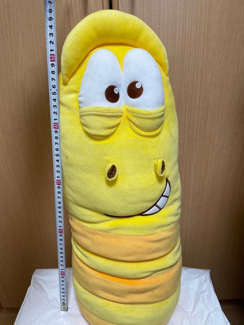 【すのはち】韓国　ラーバ　キャラクターぬいぐるみセット　特大　Larva Larva ラーバ ぬいぐるみ 黄色 アクセサリードール韓国の通販 by しな