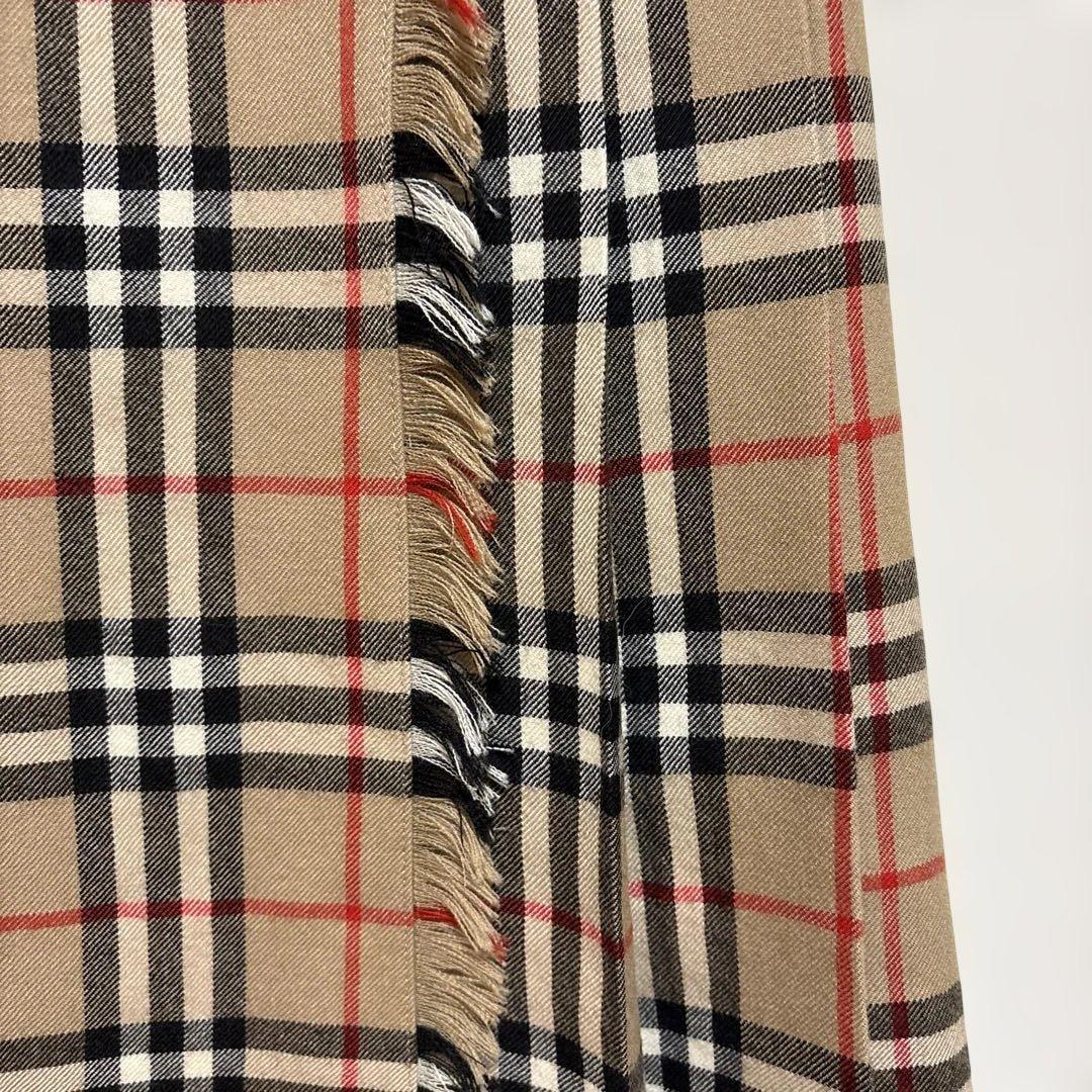 Burberrys 巻きスカート ノバチェック ウール フリンジ 美品 サイズ7