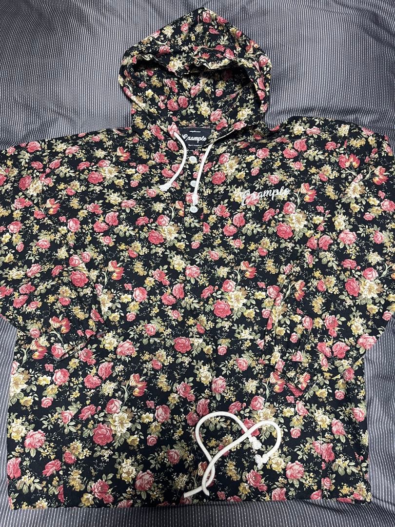 Example 花柄フード付きジャケット XL - メルカリ