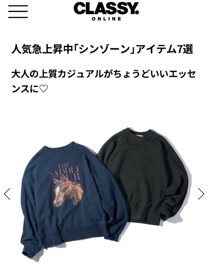 23aw THE SHINZONE ホーススウェットトレーナー - メルカリ