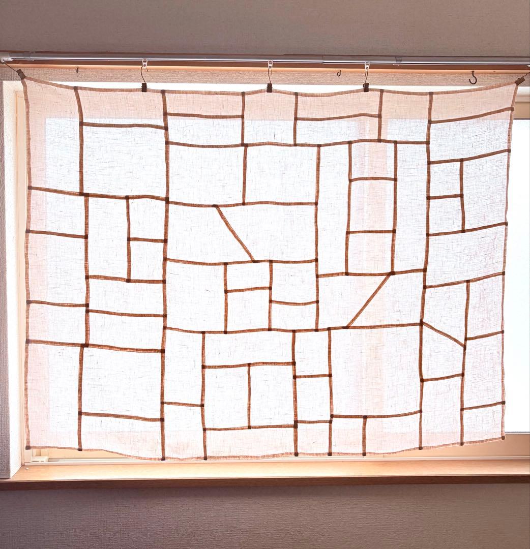 手縫い ポジャギ ベルギーリネン 105×78cm ベビーピンク - メルカリ