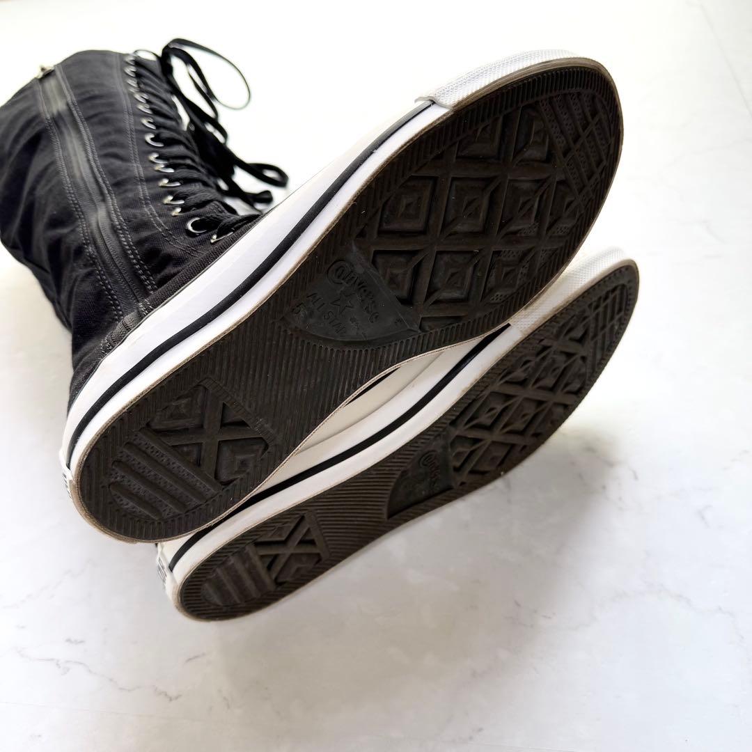 レア コンバース オールスター ロングブーツ 24cm 20ホール サイド