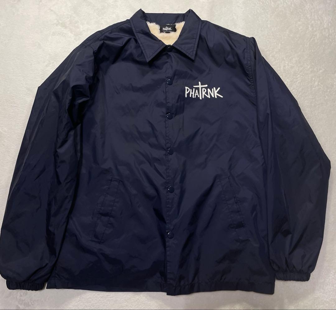 PHATRNK ファットランク コーチジャケット ナイロン ボア ネイビー M
