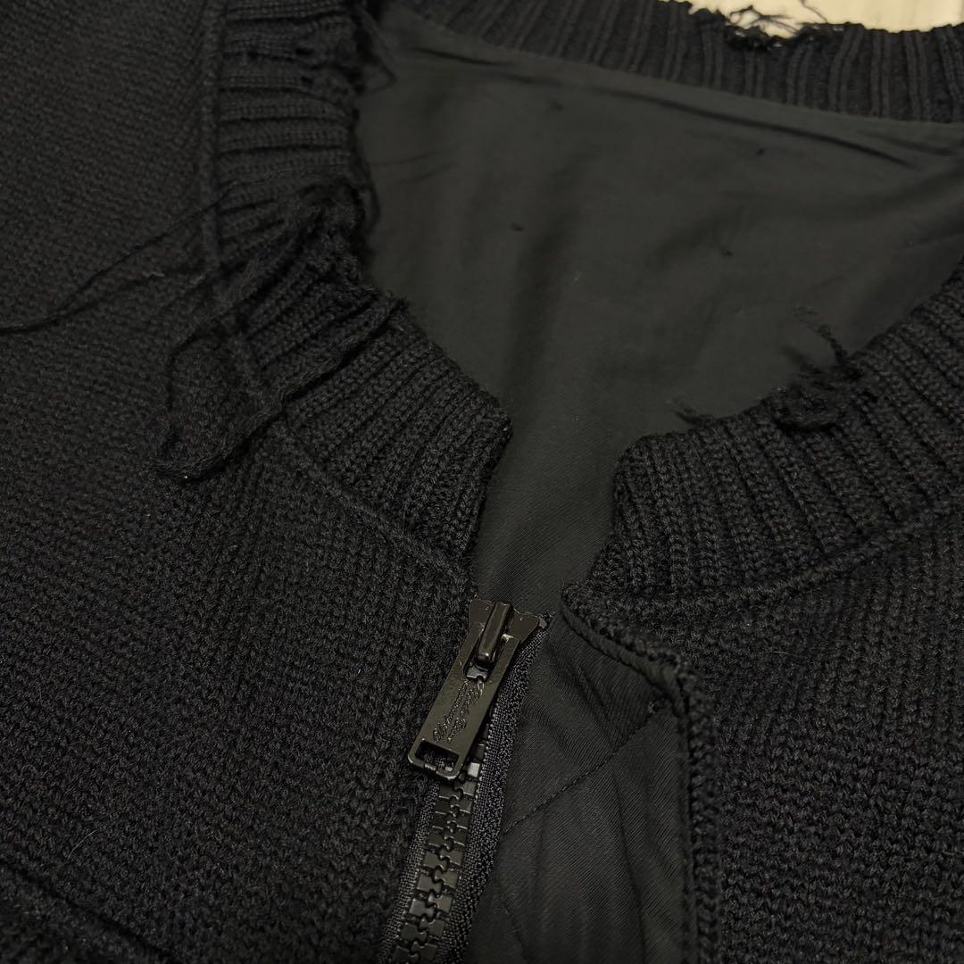 17AM UNDERCOVER ダメージ ニットブルゾン - メルカリ