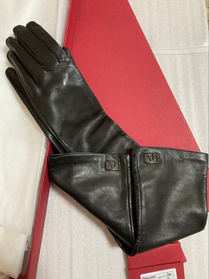 72時間限定お値下】VALENTINO GARAVANI 黒 ロンググローブ - メルカリ