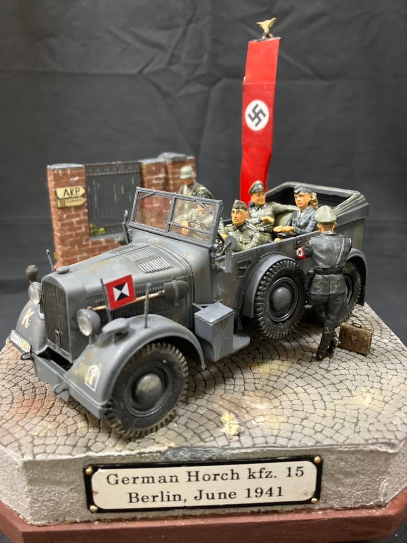 ホルヒkfz.15　ミリタリー　ジオラマ ドイツ中型軍用車 ホルヒ Kfz.15 ホルヒkfz.15 ミリタリー ジオラマ