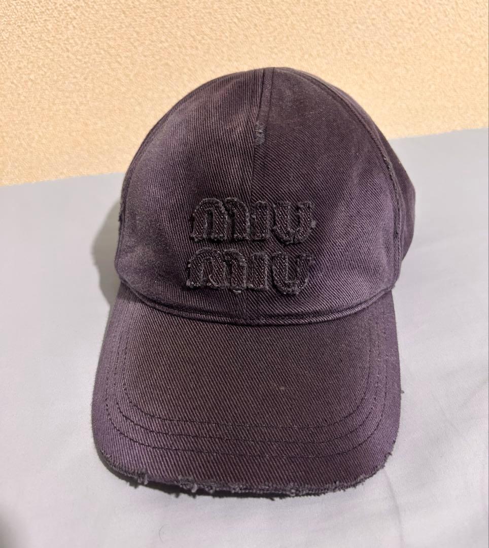 正規 完売品 Lサイズ miumiu デニム ベイスボールキャップ 美品 - メルカリ