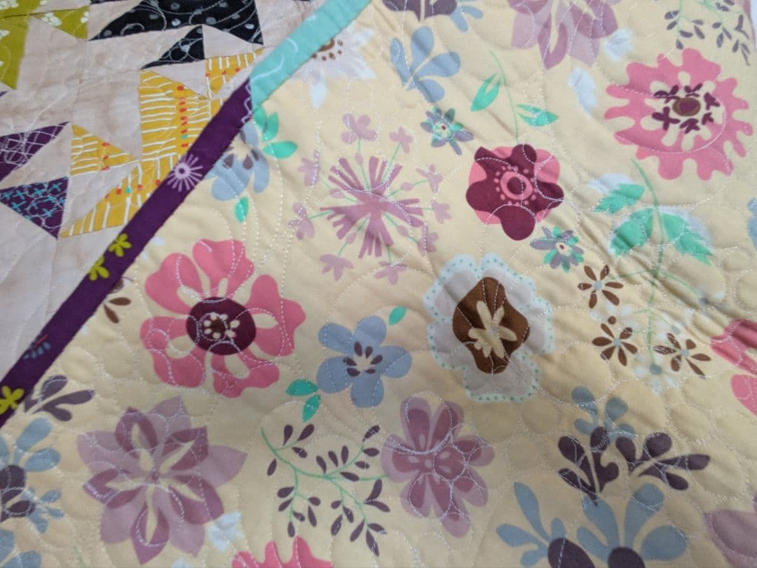 ECONTINUADA-完全オリジナル！ミシンキルトタペストリーCotten&Steelスター