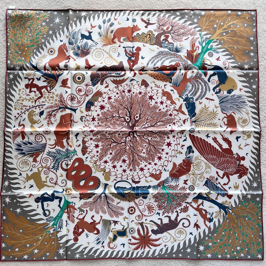 新品未使用✨HERMES スカーフ ダブルフェイス オルフェウスの魅力に誘われて HERMES】カレダブルフェイス 90 オルフェウスの魅力に誘われて (HERMES