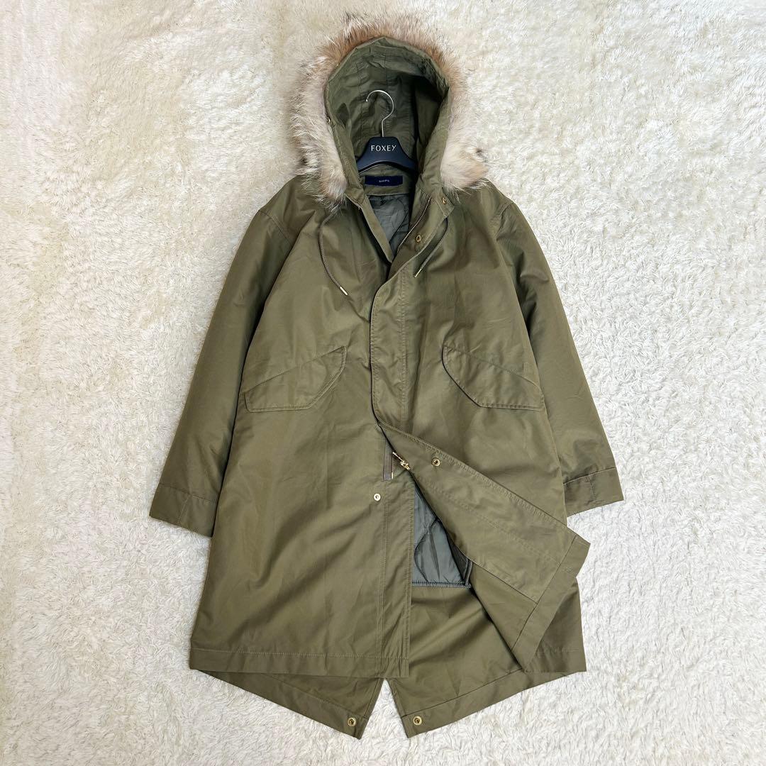希少✨美品 SHIPS モッズコート コヨーテファー ライナー付き カーキ 36 希少✨美品 SHIPS モッズコート コヨーテファー ライナー付き カーキ