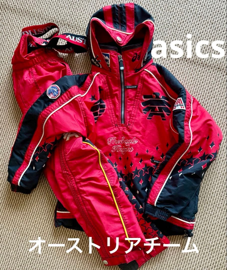 asics オーストリアチーム　スキーウェア　スノボウェア　ビンテージ　メンズL asics - asics オーストリア代表 スキーウェア メンズ ジャケット L
