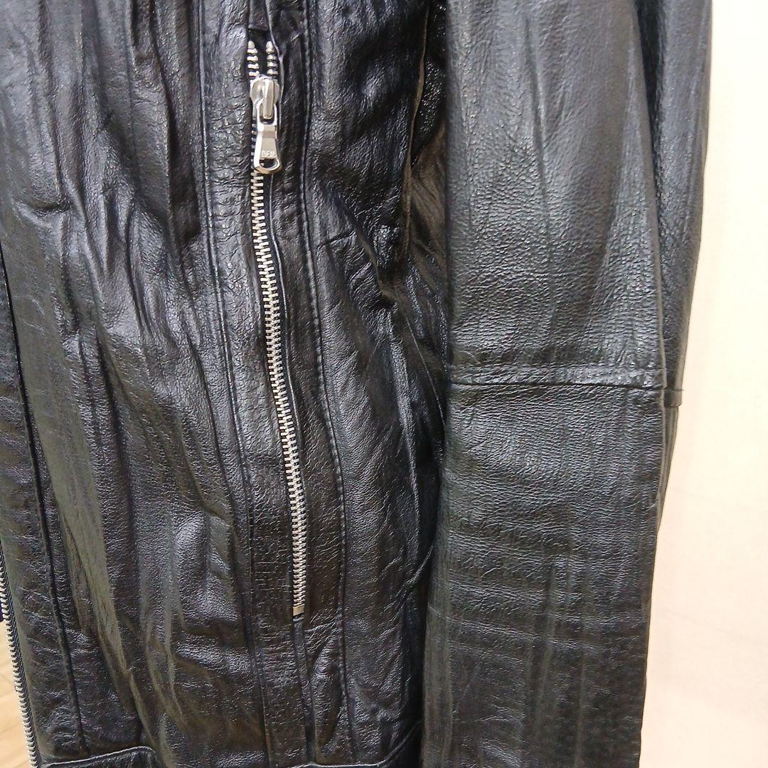 ジャックローズ襟付きシワ加工シングルライダース、サイズ4 - メルカリ