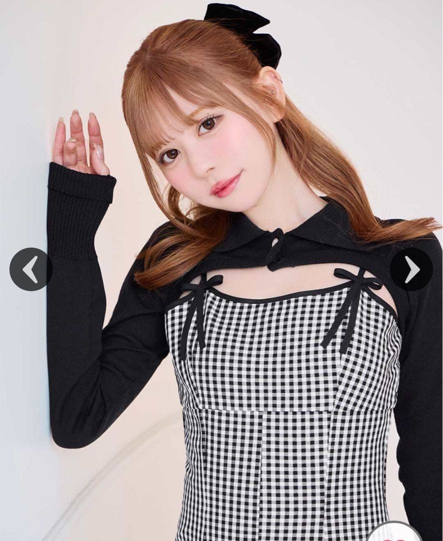 ギンガムチェックワンピースセット♡XS♡新品未使用♡ミシェルマカロン