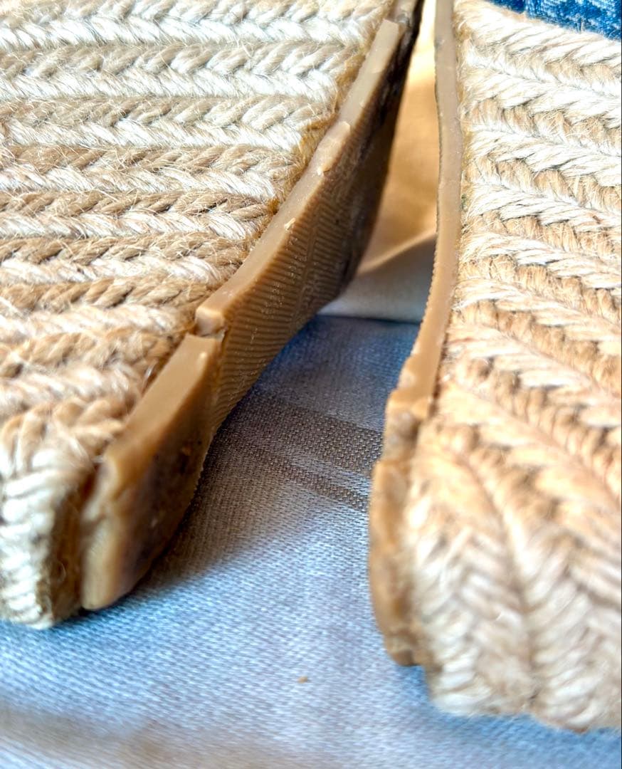 《正規品》ルイヴィトン ウエッジサンダル デニム　モノグラム 35 本物