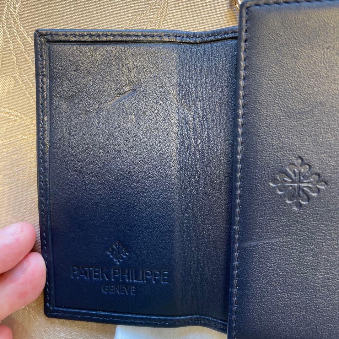パテックフィリップ レザー ネイビー キーホルダー 希少品 美中古 濃紺