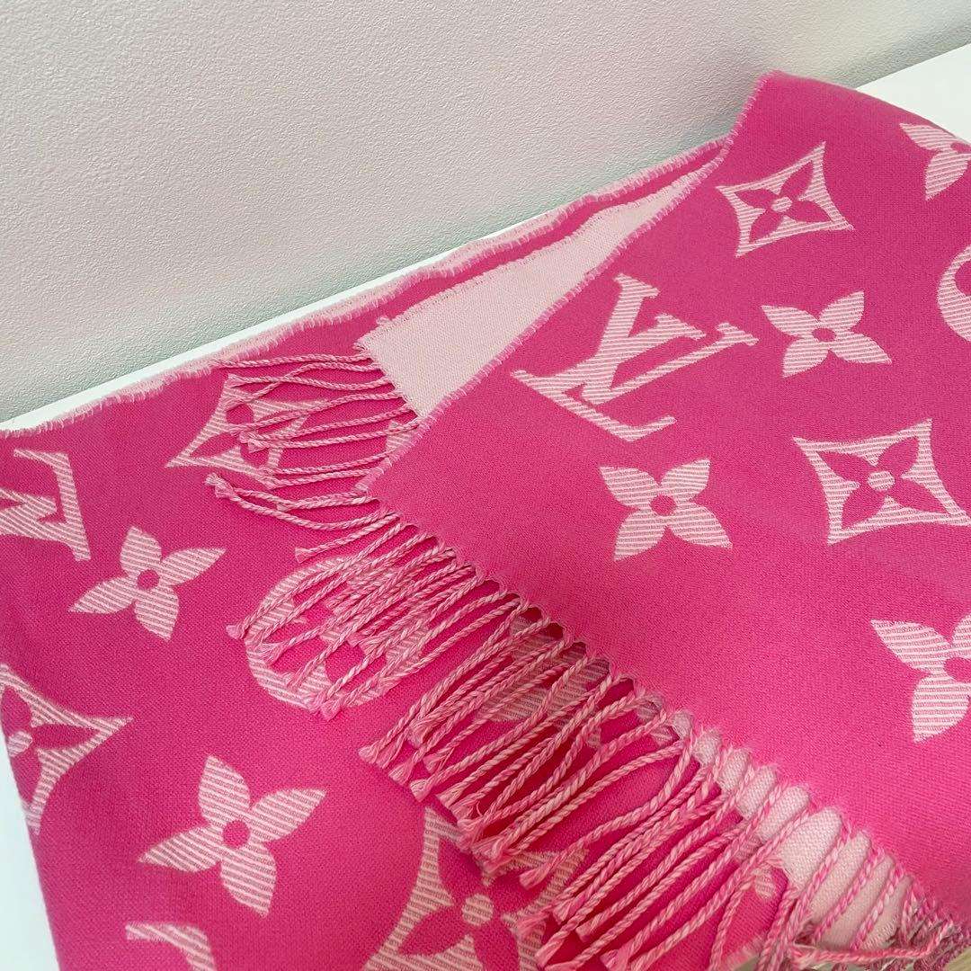 VUITTON マフラー ピンク ルイヴィトン エトール・アメージングラム