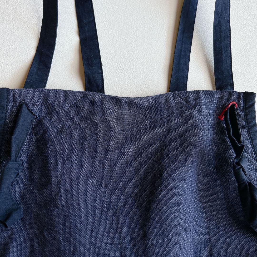 快晴堂謹製 ⿻ リネンヘンプ エプロンサロペット サルエル ナチュラル