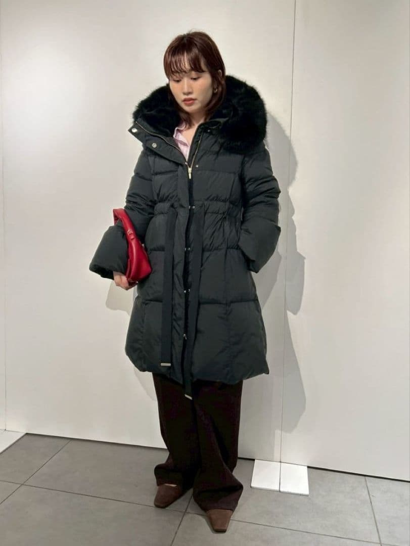 実物写真掲載 即完 FRAY I.D フードファーロングダウンコート 25AW