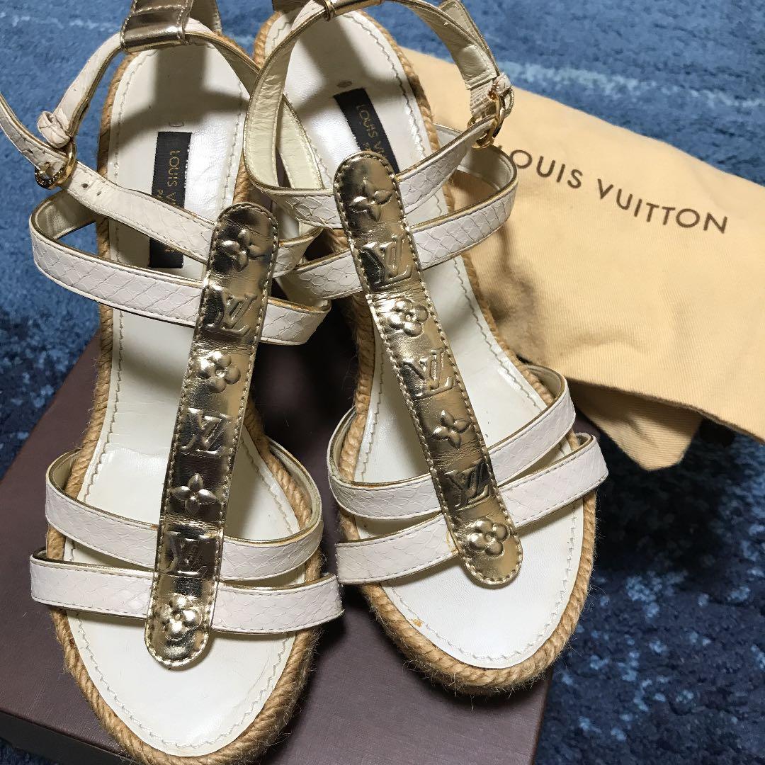 最終値下げ　ルイ　ヴィトン　サンダル D (傷や汚れあり)】【値下げ】LOUIS VUITTON ルイヴィトン LV ブリス