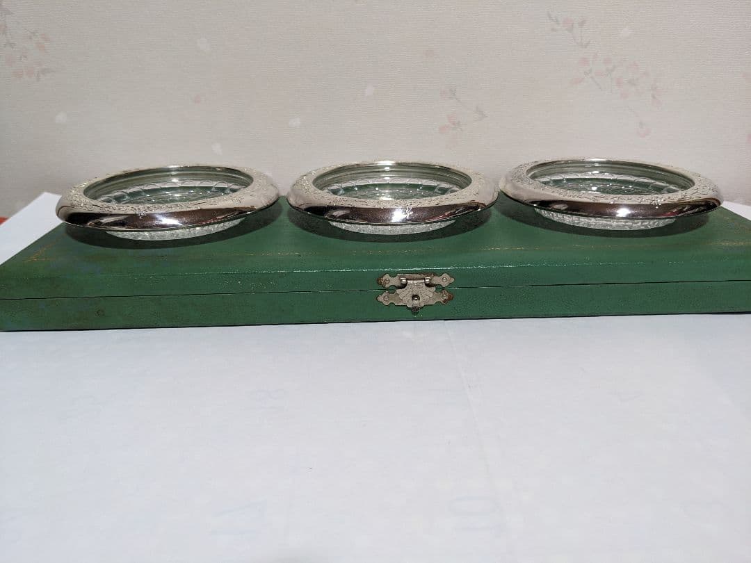 ♢純銀製コースター 田中貴金属直営店 銀座山崎 共箱 栞入 資産形成